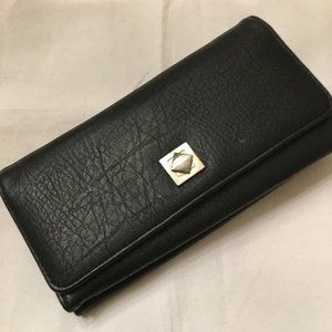 Vegan Black Tri-Fold Wallet Coupon holder shopping